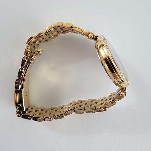 Michael Kors Mini Darci Pave Gold Tone Ladies Watch - Picture 7 of 12